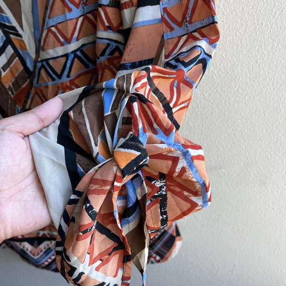 Chico’s Tribal Tie-Sleeve Top - Picture 6 of 10